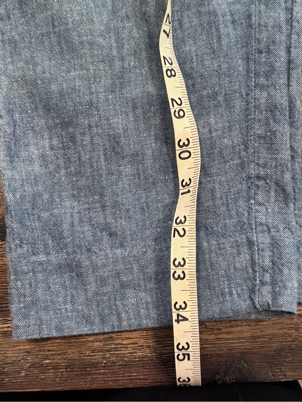 Banana Republic Light Blue Tie-Waist Straight Leg Jeans